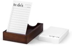 Daily To Do List Planner - 50 ToDo Checklist Cards 3x5'' with Wooden Stand - Undated Daily Planner Notepad Perfect for Daily Tasks and Goal Setting, Enhanced Productivity, Work Office Accessories