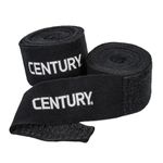 Century 120'' Cotton Hand Wraps - Black, 120IN