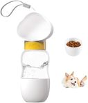 Foodie Puppies 3in1 Travel Dog Water Bottle, Bowl and Food Container for Dogs - (Bonta Bottle - 350ml) Leak Proof Water and Food Dispenser Drinking Pet Care Cup for Outdoor Walking, Hiking, Travel