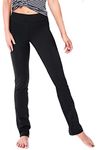 Yogipace 27"/29"/31"/33"/35"/37", Petite/Regular/Tall Women's Straight Leg Yoga Pants Workout Pants Slim Fit, 35", Black, Size L