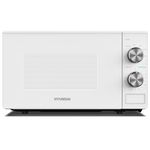Hyundai 800W 20L White Solo Microwave, Dial Control, Stainless Steel Interior, Defrost Function, 6 Power Levels, 24.5cm Turntable