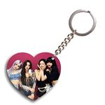 CheckPoint CHECK POINT: Black Pink Heart Shape Key-chain Printed (Pink 2)