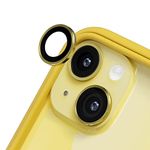 RHINOSHIELD Camera Lens Protector Compatible with [iPhone 14/14 Plus] | Impact Protection - High Clarity and Scratch/Fingerprint Resistant 9H Tempered Glass with Aluminum Trim - Yellow