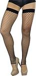 ToBeInStyle Women's Fashion Dimond Net Thigh High Footless Novelty Leg Warmer Hosiery, Black, One Size