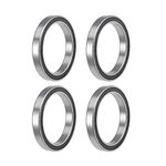 sourcing map 6808-2RS Deep Groove Ball Bearings 40mm Inner Dia 52mm OD 7mm Bore Double Sealed Chrome Steel Z2 4pcs