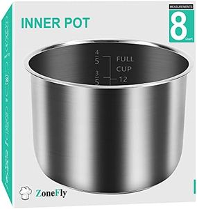 Original 8Qt Power Cooker XL Replacement Inner Pot Stainless Steel Compatible with 8 Quart Power Pressure Cooker Model PPC772 (or #PPC772) PPC780 (or #PPC780) and WAL3 Stainless Steel Inner Pot Parts