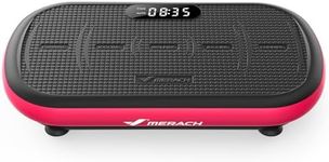 MERACH Vibration Plate Exercise Machine, Vibration Plate 440 Lbs Capacity, Bluetooth and Silicone Pedal, Stimulate Deep Fat, Vibration Plate for Lymphatic Drainage, Vibrating for Weight Loss (Magenta)