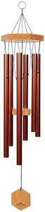 UpBlend Outdoors Wind Chimes for Outside - 29" Copper-Red Wind Chime Outdoor, Zen Garden Chimes for Outdoors, Tin Windchime, Decor Windchimes for Mom, Grandma, Gifts for Her