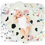 Changing Pad Liners 3PCS Baby Changing Mat 100% Waterproof Portable Absorbent Changing Table Cover Home and Travel (50 * 70, cow)