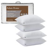 Adam Home Pillows 4 Pack Firm Support Hotel Quality Down Pillows Side Sleeper Bounce Back Bed Pillow Quick rebound & Dust Proof Resistant Premium Filled Pillows Pack of 4