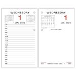 AT-A-GLANCE 2025 Desk Calendar Refill, Daily, 3-1/2" x 6", Standard, Loose-Leaf (E0175025)