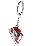 Bewelin Gizeory Sneaker Mini Shoes Keyring Sports Gift Basketball Keychain Mini Shoe, red, S