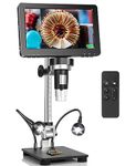 Tobo 7'' Mini HDMI Digital Microscope,1200X Coin Microscope with IPS Screen, 16MP Soldering with Lights, 8.5'' Long Stand, View Entire Coin, Compatible with PC/TVTD-1016IM.