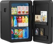 Cobuy Personal Mini Fridge Cooler, Portable Small Fridge Cooler and Warmer for Bedroom and Travel, Black