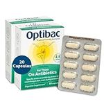 Optibac Probiotics for Those on Antibiotics - Vegan Digestive Probiotic Supplement with 4.5 Billion Bacterial Cultures - 20 Capsules