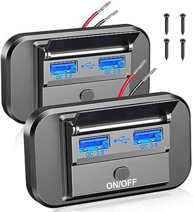 Presa USB 12V Camper: Qidoe Intelligent Power Saving 12V Presa USB Auto 36W Dual 18W Quick Charge 3.0 Presa USB 12V Barca USB Auto Presa USB 12V da incasso Presa USB 12V da incasso Auto