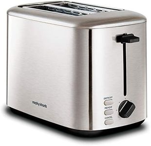 Morphy Richards Equip 2 Slice Toaster,?Defrost and Reheat, 7 Variable Browning Controls, Variable Wide Slots, Removeable Crumb Tray, Stainless Steel, Silver,222067