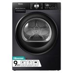 Hisense 3S WiFi Series DH3S902BB3 60cm Freestanding 9KG Heatpump Front Load Tumble Dryer - 16 Programmes - Auto dry- Steam Refresh - Allergy Care - Black A+++ Rated