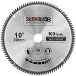 Saxton TCT Circular Fine Cutting Wood Saw Blade 250mm x 30mm x bore x 100T Compatible with Bosch Makita Dewalt