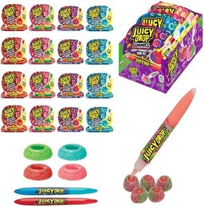 Juicy Drop Gummies Candy, Sweet Gummies & Sour Gel Pen, Halloween Variety Pack Assorted Flavors (Pack Of 16)