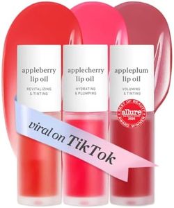 NOONI Korean Lip Oil Set - Appleberry, Applepeony & Appleplum - Long-Lasting, Moisturizing, Revitalizing - Waterproof, No Peel Off, Stocking Stuffers (3EA, 0.12 fl oz)
