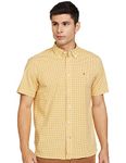 Tommy Hilfiger Men's Short Sleeve Regular Fit Shirt,Death Valley/White,S