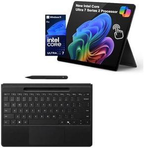 Microsoft Surface Pro 11 Bundle, 2-in-1 Tablet with Black Flex Keyboard and Slim Pen, Copilot+ PC, 13" Touchscreen 600nits, Intel Ultra 7 Series 2 266V AI Boost NPU, 16GB RAM, 1TB SSD, Win 11 Pro