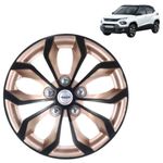 PRIGAN Tata Punch Black Copper Wheel Cover 15" for TATA Punch (Set of 4 Pcs) (Press Fitting) Model- Vision_B-Copper_15