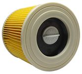 Purezo Paper Cartridge/Air Dust Filter for Karcher Vacuum Cleaner WD3, MV3, WD 3.200 and A 2504 (Yellow)