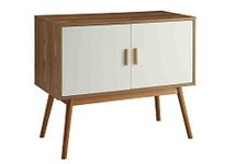 Convenience Concepts Storage Console, Wood, White/Bamboo, Unspecified