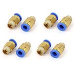 6mm Tube 1/8" BSP Thread Quick Connector Pneumatic Air Fittings 8 Pcs