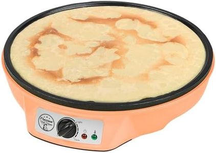 Bestron crêpière electrique, machine a Crepe pour crêpes de Ø 30 cm, y compris distributeur de pâte & spatule à crêpes, avec revêtement antiadhésif, 1000 watts, Couleur: Orange
