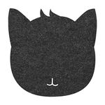 Yoidesu Cartoon Mouse Mat,Kids Cat shape Mouse Pad,Non-Slip Anti-static PC Small Mouse Mat(Dark gray)