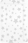 Babycurls Baby Changing Mat with Foam Raised Soft Edges for Babies from Birth Upwards Wipe Clean and Waterproof Nappy Change Pad 76 x 45cm (Stars)