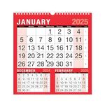 ZYBUX - 2025 Calendar,Planners & Personal Organisers, Wall Planners,Holidays and Notable Dates,Wall Planner Spiral Bound for Home Business Office School. (3 MONTHS TO VIEW PLANNER)