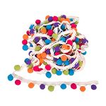 Berolle 5 Yards 15mm Multicolor Pom Pom Trim Ball Fringe Trim Ribbon Ball Fringe Sewing Ribbon for Clothing Accessories Crafts DIY Decoration (Multicolor)