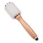 Leather Carving Hammer, CJRSLRB Leather Mallet, Leather Maul, Leather Wooden Handle Nylon Hammer Leathercraft Tools for Handmade DIY Leather Work (I-Head)