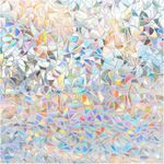 DOWELL Rainbow Window Film Privacy Stained Glass Window Film Non-Adhesive 3D Static Cling Glass Stickers Removable Vinyl Decorative Coverings Rainbow Effect Anti UV for Home Office 44.5 x 200 cm