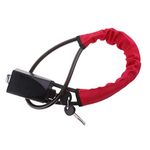 RUNZE Anti-Theft Lock, Steering Wheel Lock, Steering Wheel Lock, Universal Fit for Vehicles, Easy Installation, Boxed (Red)