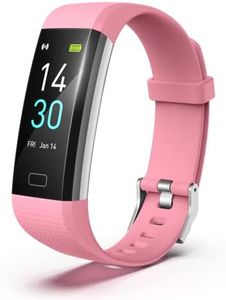 threesheep Fitness Tracker for Men and Women,Fitness Watch Waterproof with Activity Tracker and Sleep Monitor,Smart Watch for Android and iOS Phones (Pinkcolor