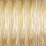 4 Packs Photo Booth Backdrops Foil Curtains Metallic Tinsel Backdrop Curtains Door Fringe Curtains for Wedding Birthday Christmas Halloween Disco Party Favour Decorations (Matt Light Gold)