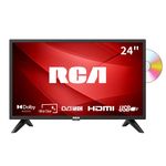 RCA D24F1D 24 Inch Small TV Built-In DVD Player, Freeview HD Dolby Digital Audio,LED Backlighting Display, HDMI VGA PC SCART USB Record Media Player for Small Lounge Kitchen