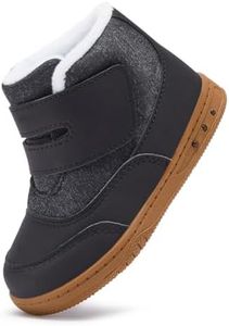 BMCiTYBM Baby Snow Boots Boys Girls Winter Toddler Infant Shoes Anti-Slip Black Size 7 Toddler
