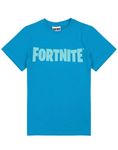 Fortnite Boys T-Shirt | Battle Royale Game Kids Tee | Blue OR Black Logo Children's Short Sleeve Top