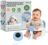 Baby Bath Seat for 6 Months and Up with Baby Bath Thermometer, Non-Slip Design with Suction Cups