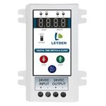 LEYDEN® 24 Volt DC, 15A, TM-CLK-24VDC 24 Hour Real Clock Timer Switch, 50 ON/Off Per Day & Cyclic Function Up to 9999 Second Programmable Electronic Timer Switch (1- Year Warranty)