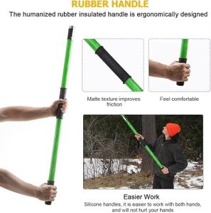 Pole Pruning Saw 26ft Telescopic Tree Pruner – Adjustable Manual Long Reach with Carry Bag