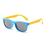 MAXJULI Polarized Kids Sunglasses for Girls and Boys with Fleaxible Frame Ages 3-10 UV400 (Blue/Yellow)