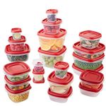 Rubbermaid Easy Find Lids Food Storage Containers, Racer Red, 42-Piece Set 1880801, Plastic
