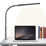 LED Desk Lamp, brightower Flexible Gooseneck Architect Table Lamp with Clamp, Eye-Caring Reading Light with USB Adapter, 3 Color Modes &10 Brightness Dimming Levels Lamp for Home Office